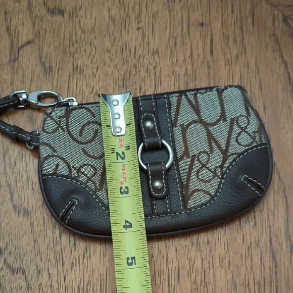 New York & Company Brown Monogram Wristlet - Picture 7 of 7